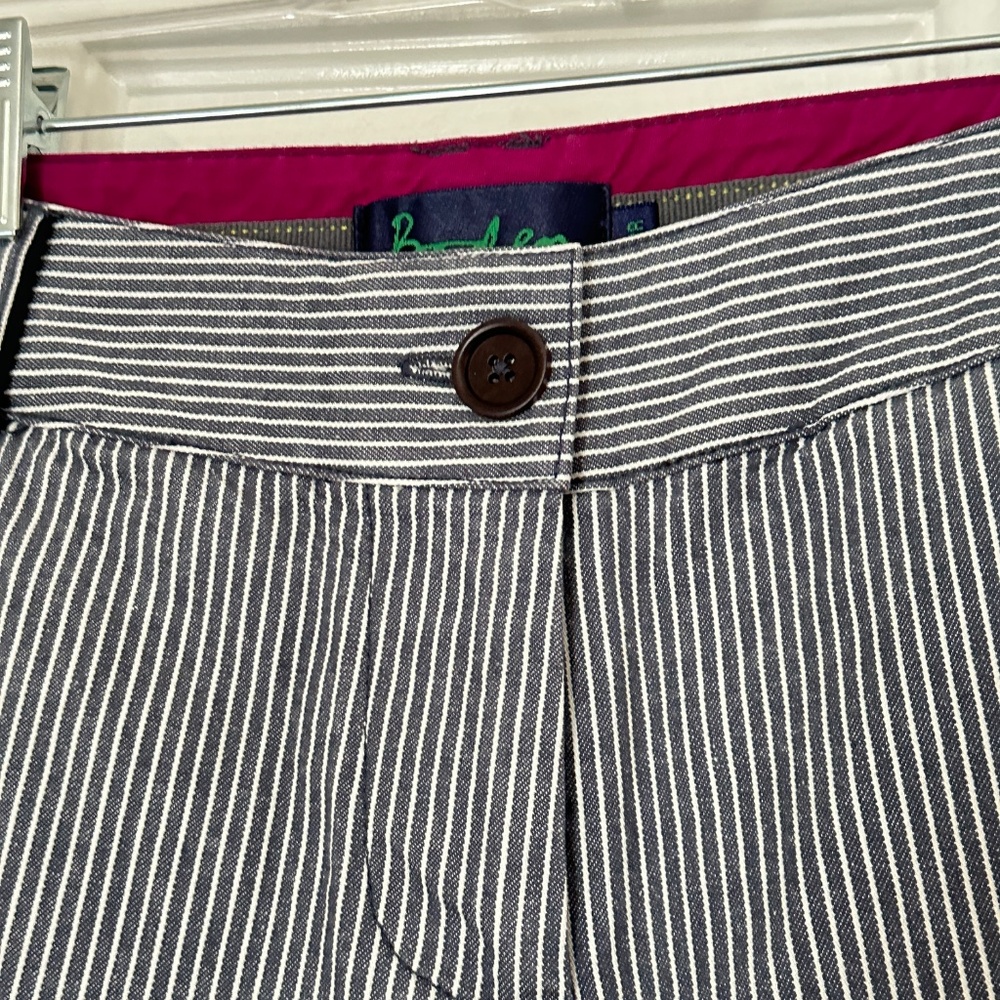 Boden Navy and White Pinstripe Trousers - Picture 4 of 9